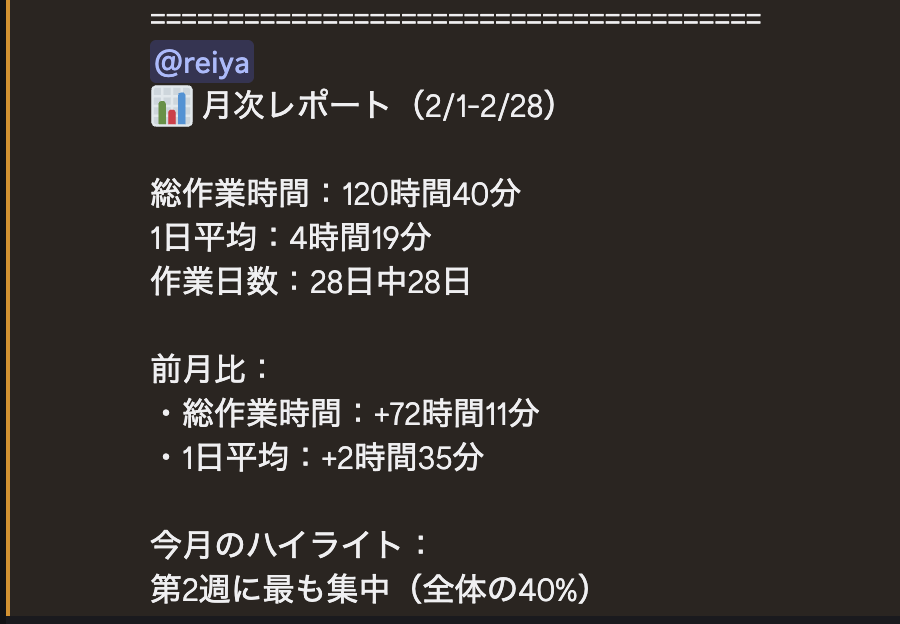 🗓️月次レポート(長期の変化が見える)の紹介画像